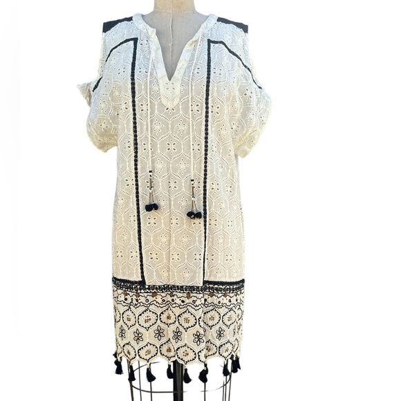 Anthropologie Anthro Hemant & Nandita Aditya Embroidered Tunic Dress sz XS - Picture 1 of 5